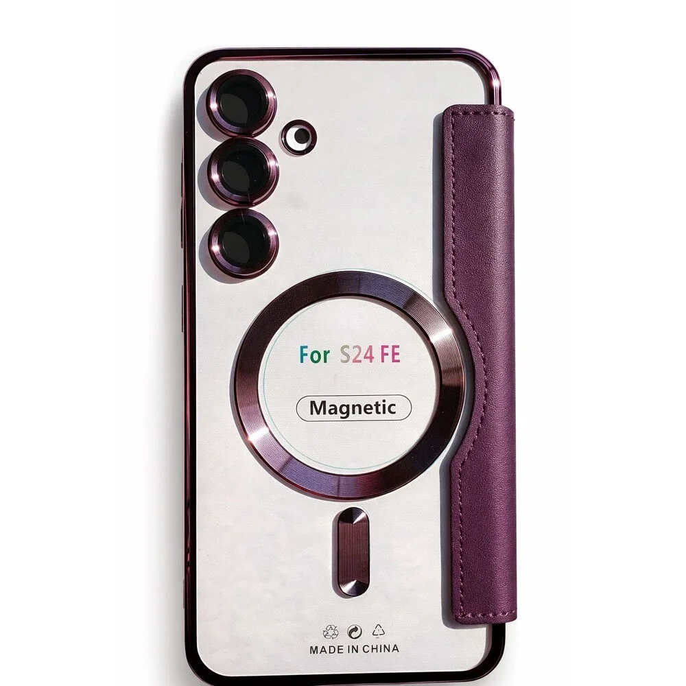 Samsung S24 FE magnetic phone wallet case - purple - 0339
